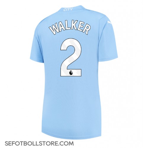 Manchester City Kyle Walker #2 Replika Hemmatröja Dam 2023-24 Kortärmad